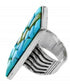 Turquoise Inlay Sterling Silver Ring Size 5-1/2 MW73963
